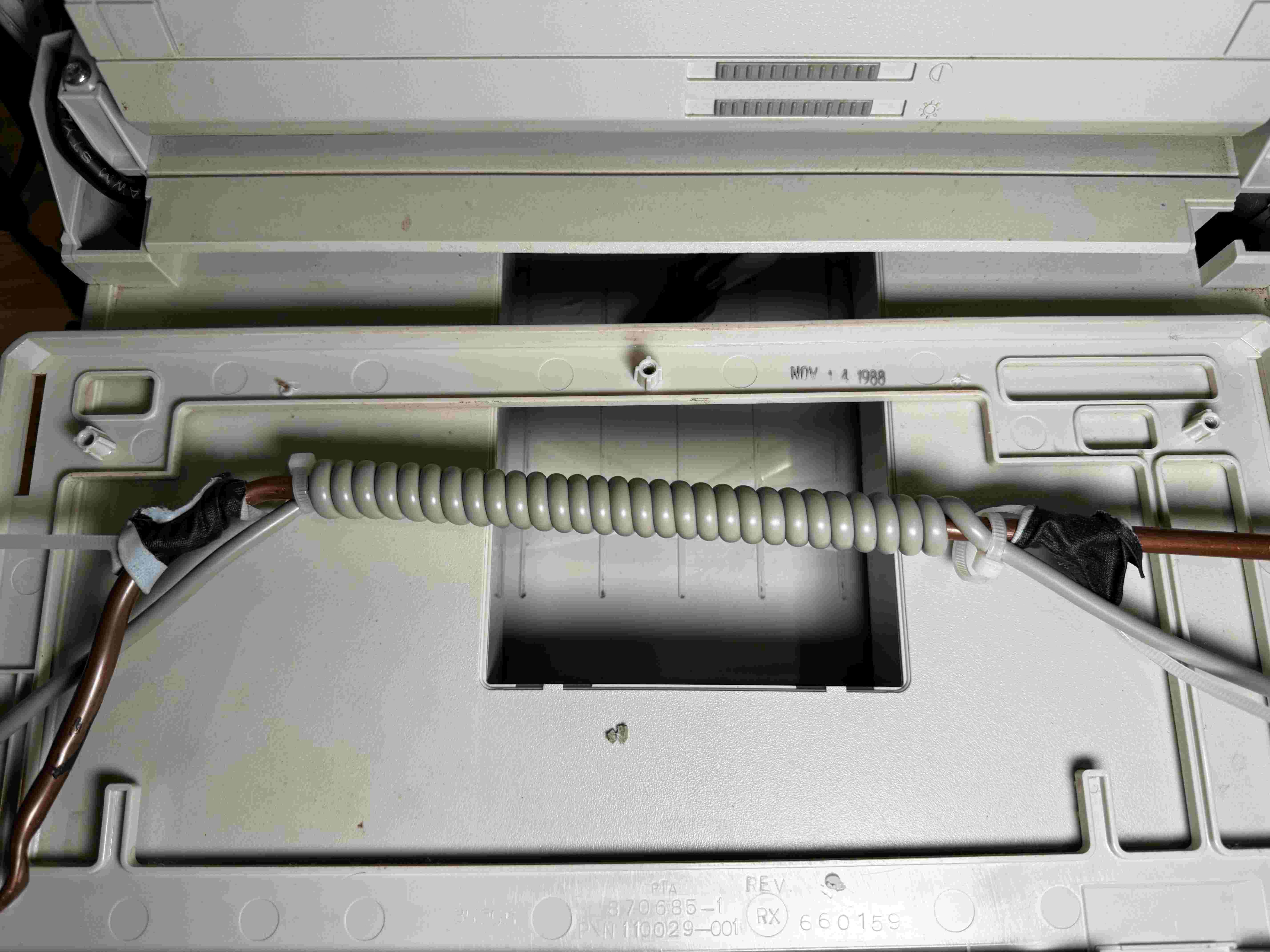 coiled cable on rod