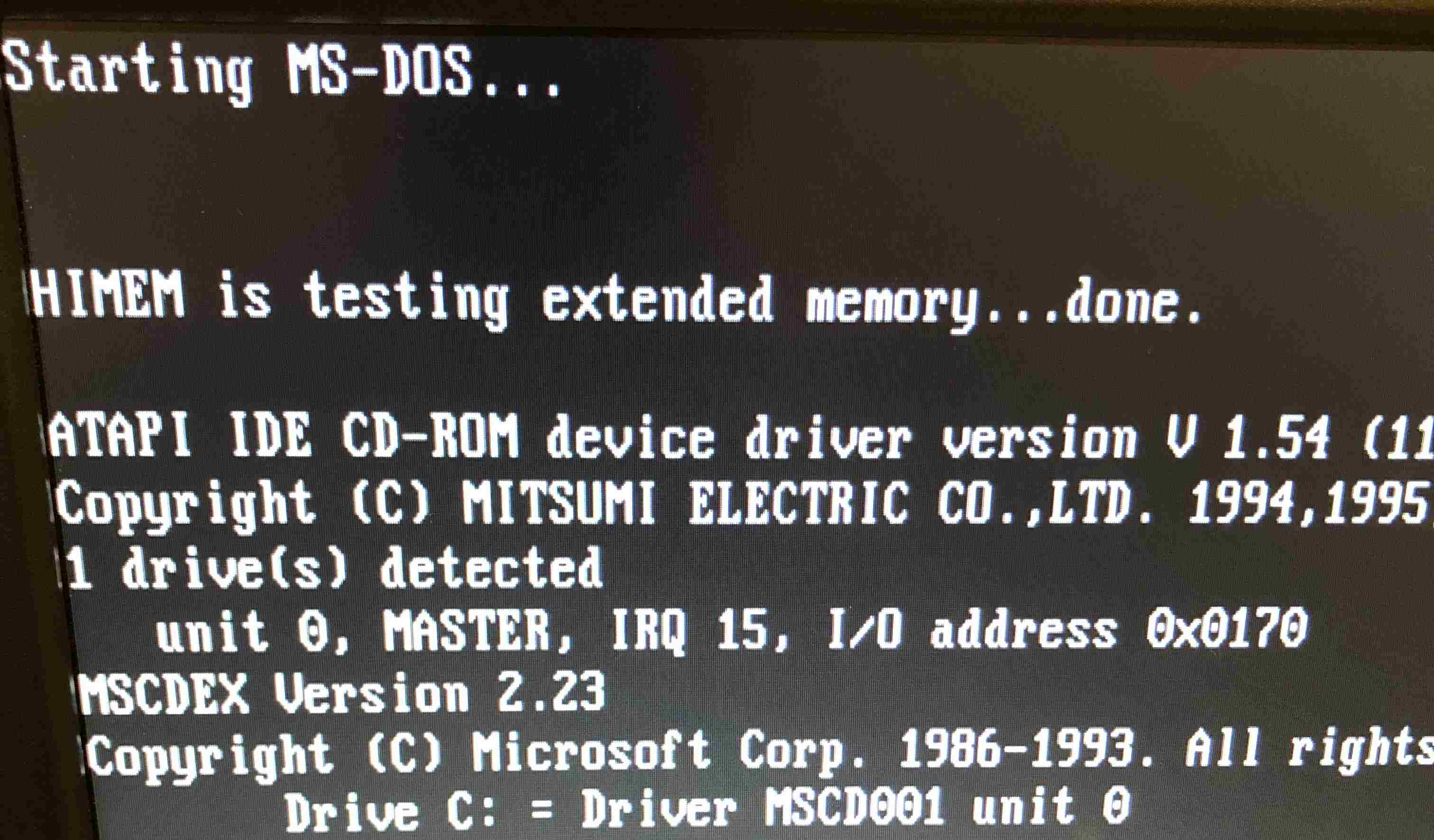 MS-DOS CD Boot