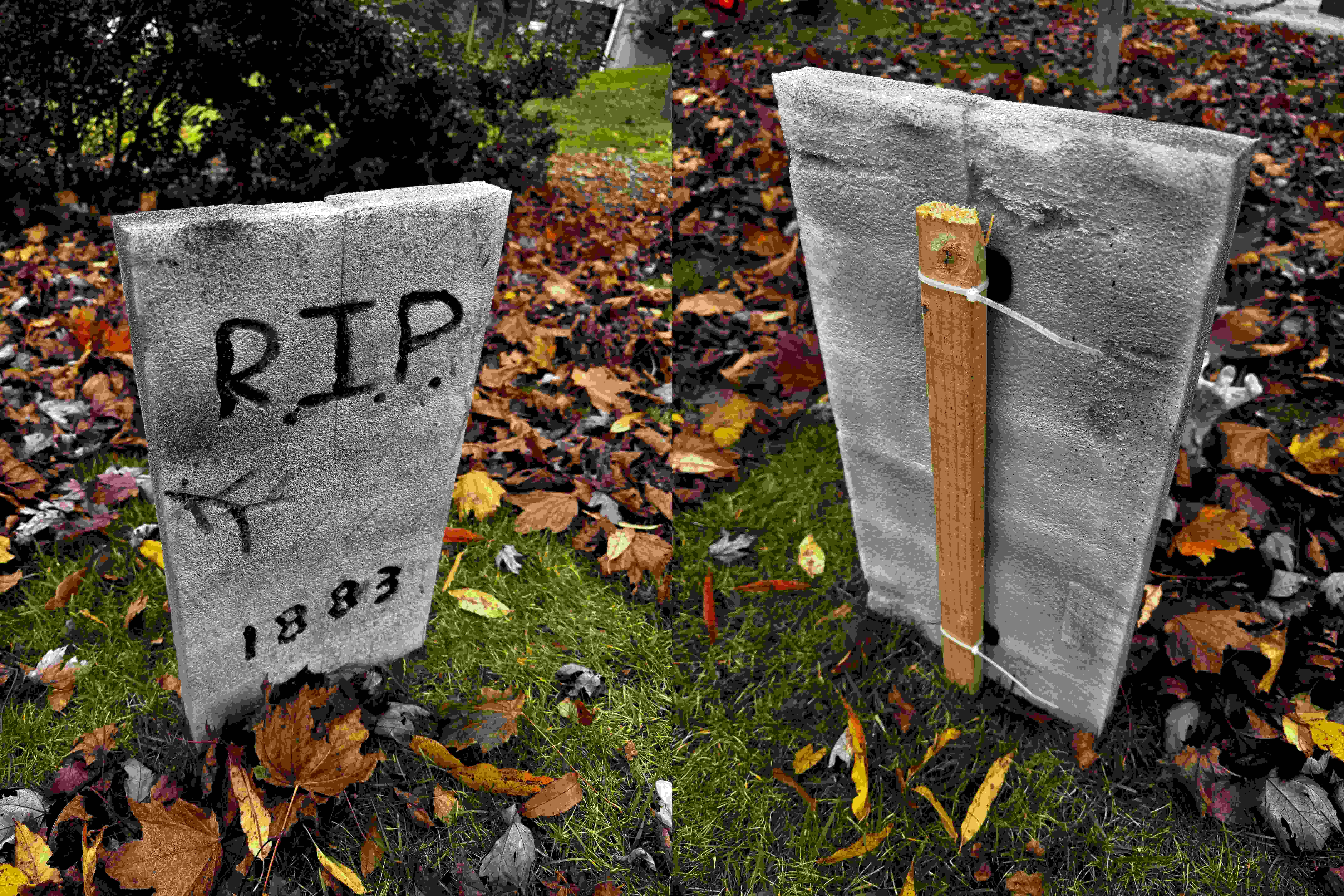 front and back of stone