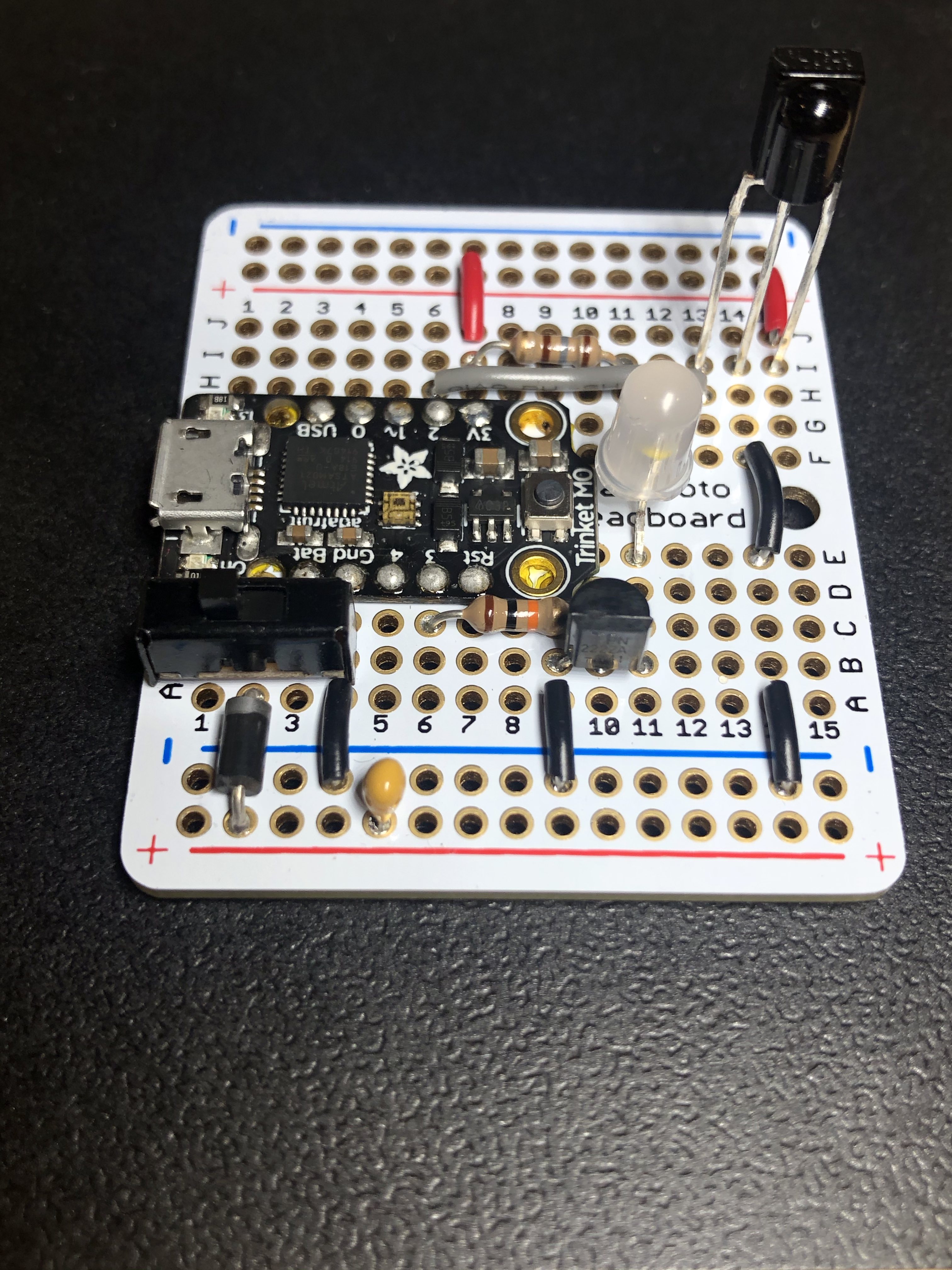 Side View of Finished PCB