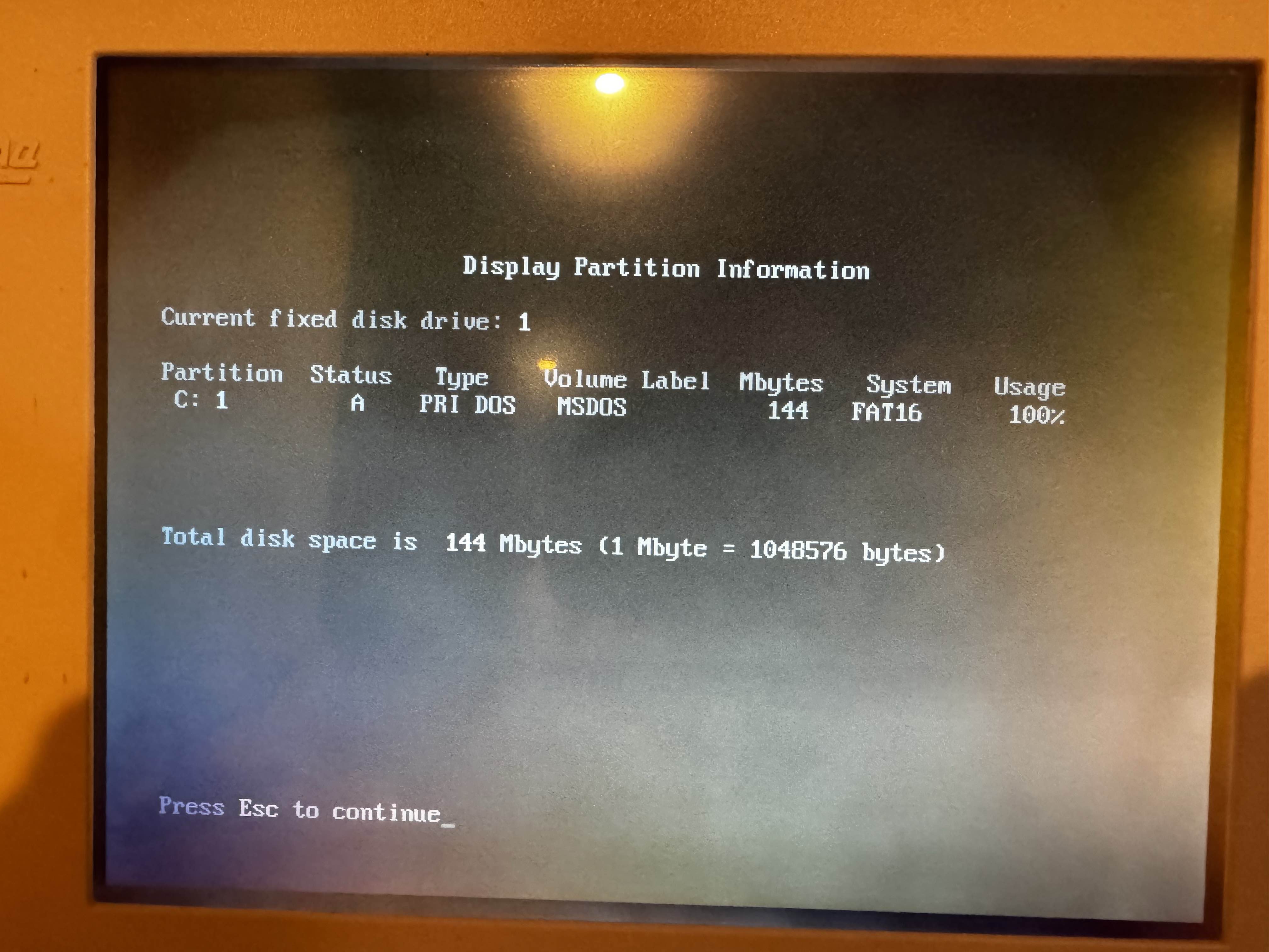 partition table